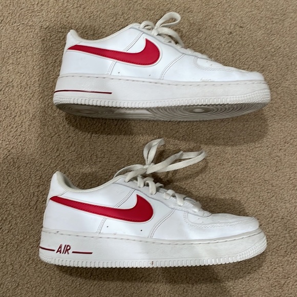 red low top air forces